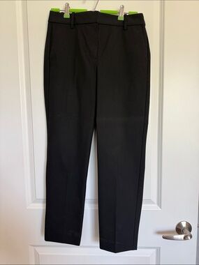 J. Crew Size 4 Women's Straight Leg Dress Pants in Black | Back Seam | Tailored